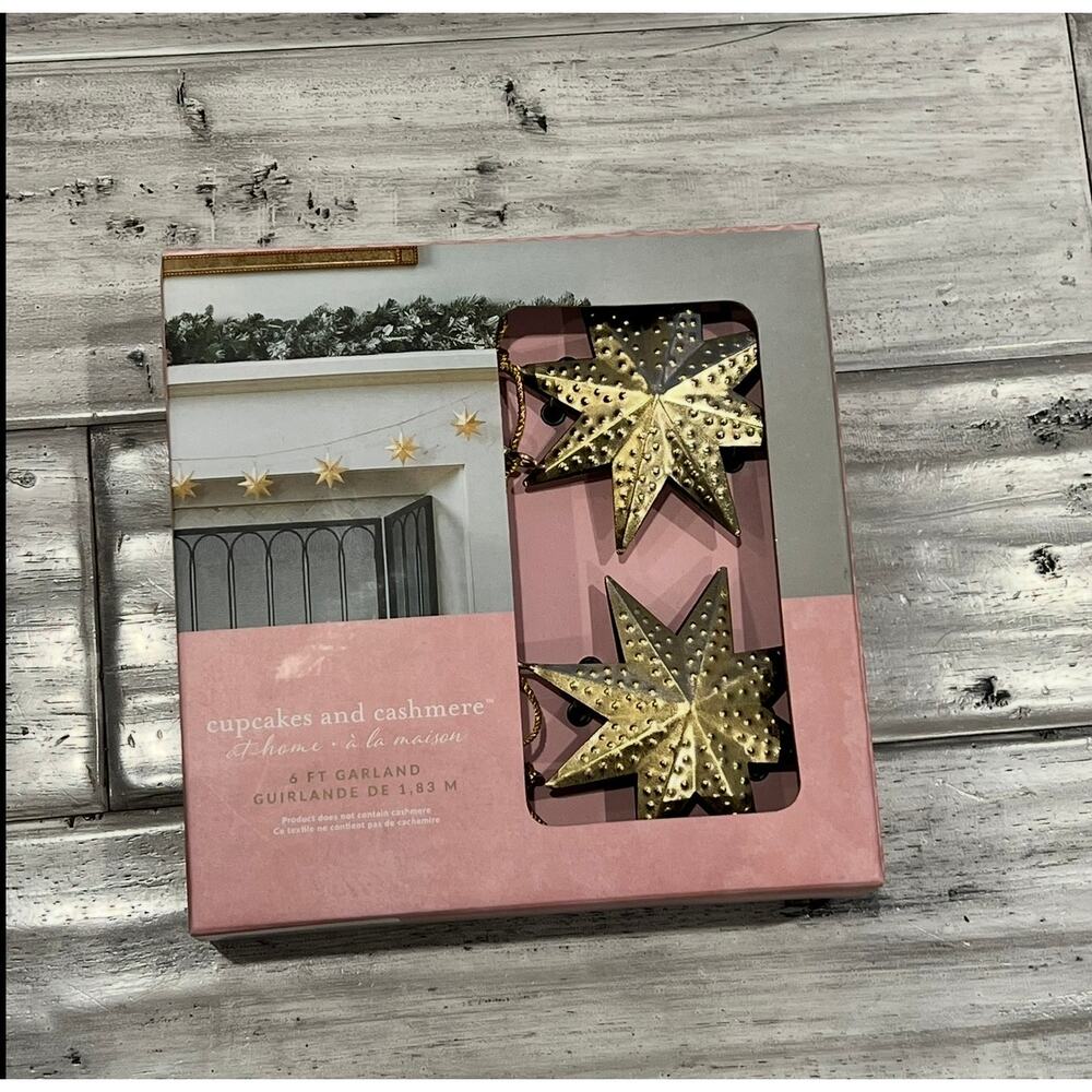 Gold Star Garland Pink Christmas Nutcracker Fairy Decor 6FT Cupcakes Cashmere - Picture 4 of 5